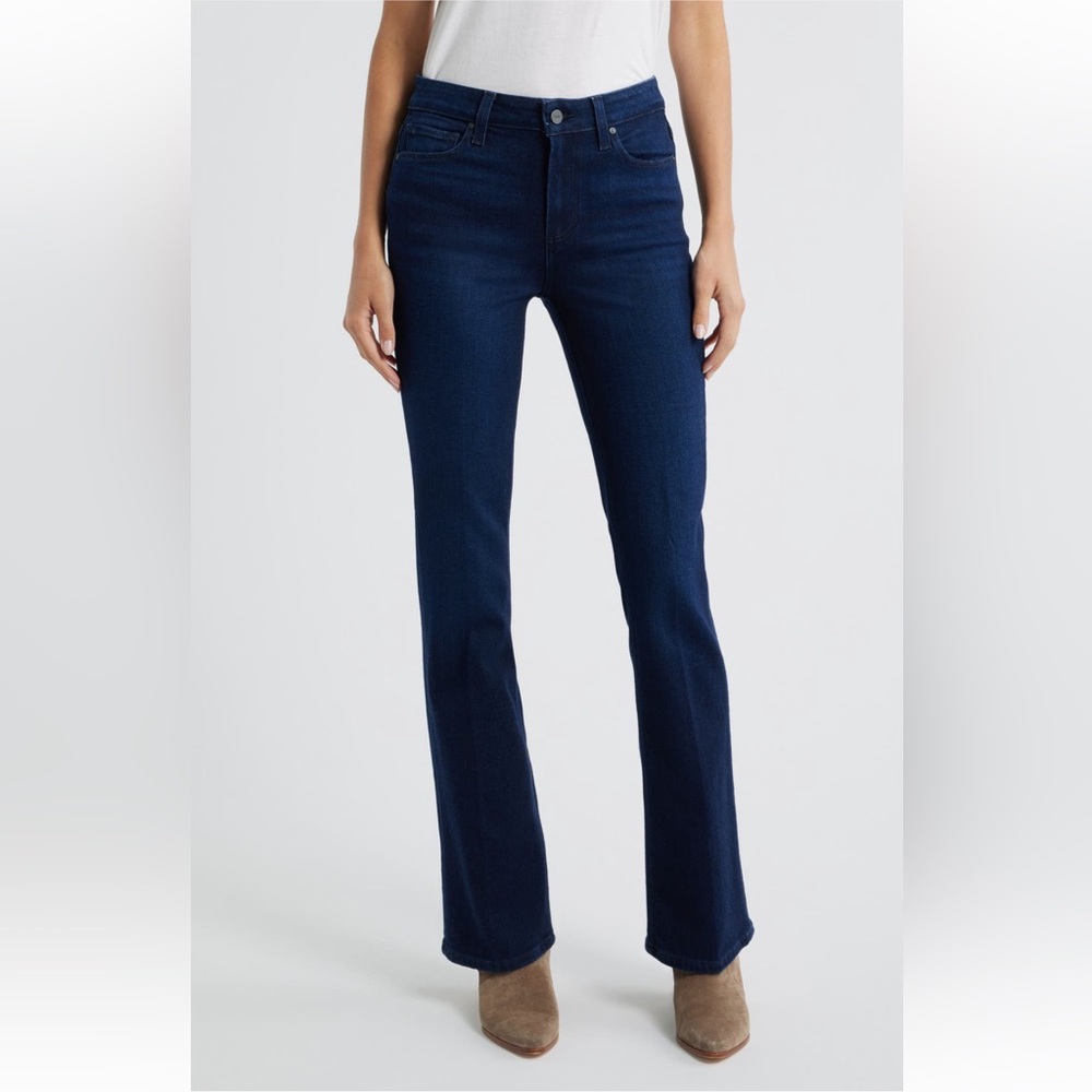 Paige Manhattan Bootcut Jeans Women’s 23 Dark Wash Low Rise Stretch